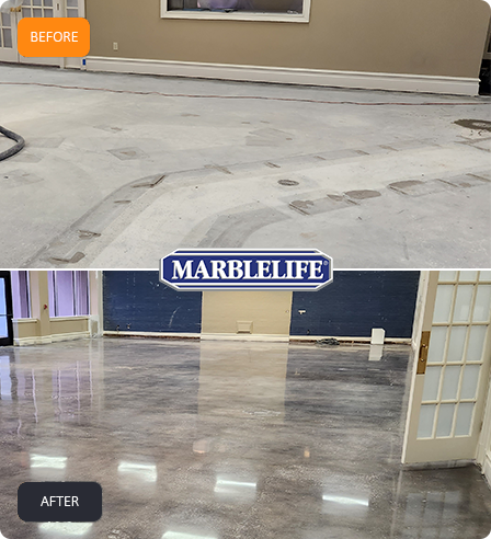 CONCRETE surface care examples from the MARBLELIFE network