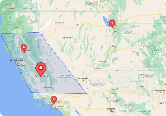 MARBLELIFE® of Fresno service area map