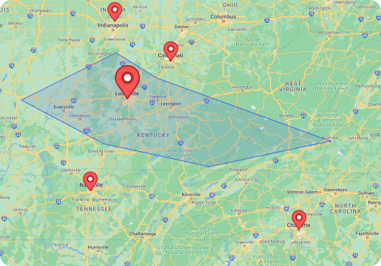 MARBLELIFE® Of Louisville service area map