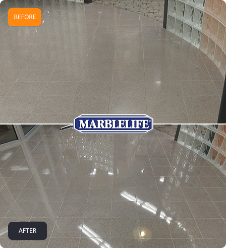 TERRAZZO surface care examples from the MARBLELIFE network