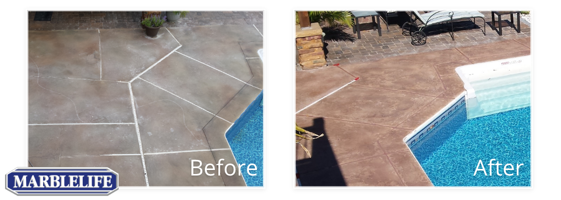 MARBLELIFE EnduraCrete® Concrete Overlay Treatment of a Patio