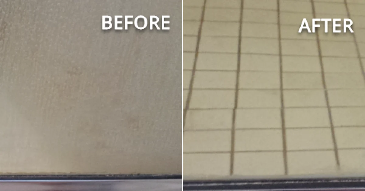 White Soap Scum on Glass